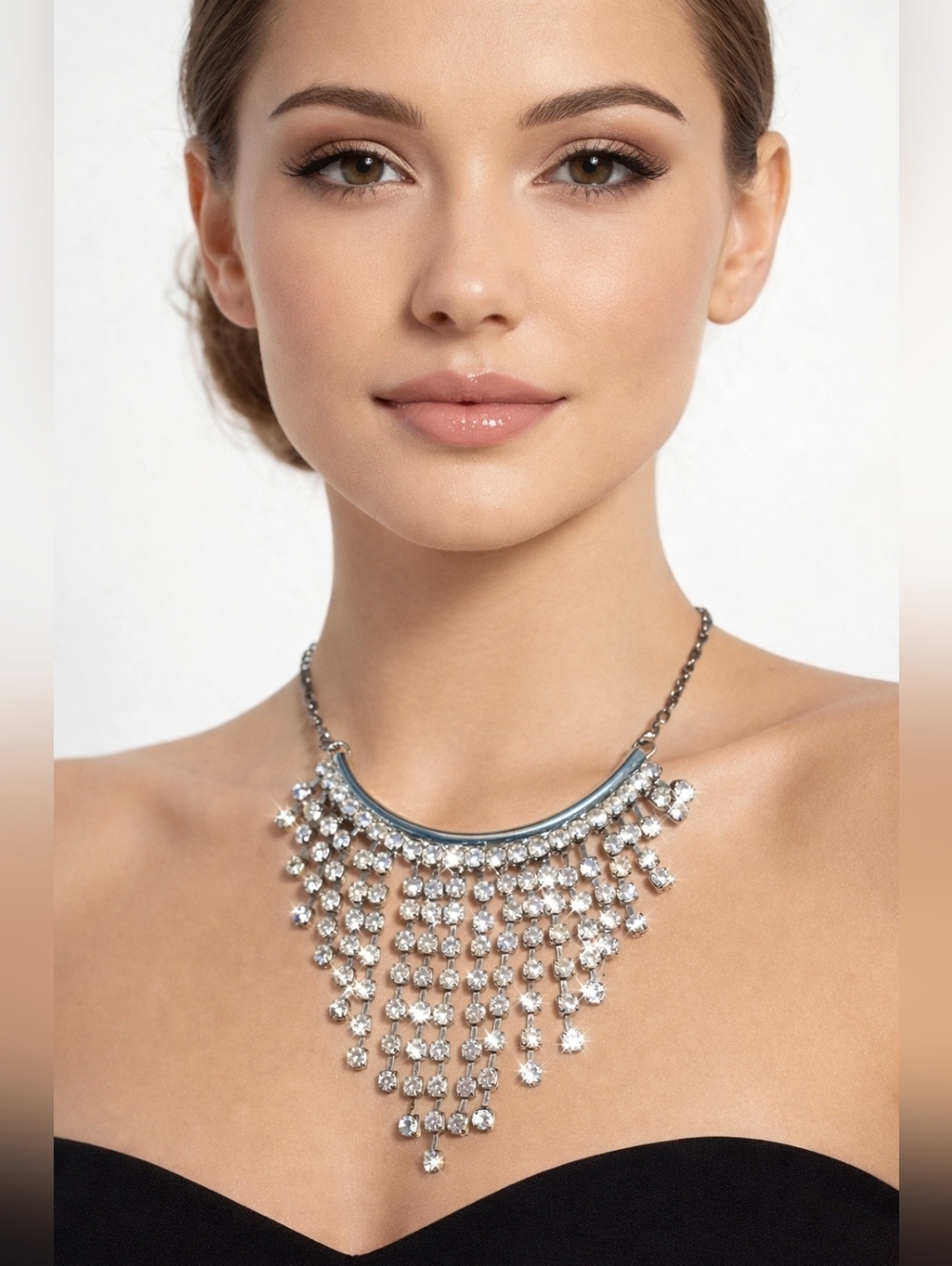 CUBIC ZIRCONIA fringe necklace, CZ by Kenneth Jay Lane